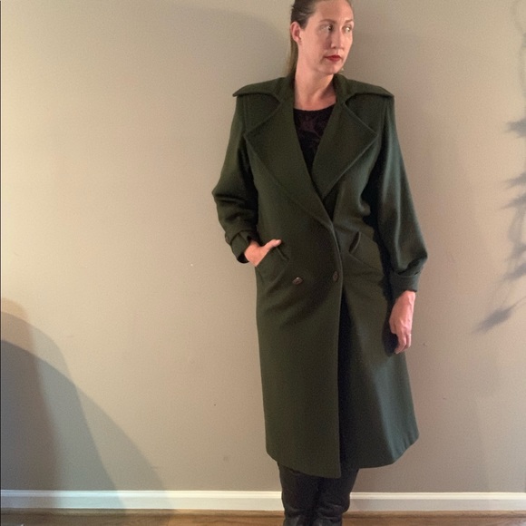 Vintage 80s Beau Brem Wool Trench Coat - Picture 2 of 8